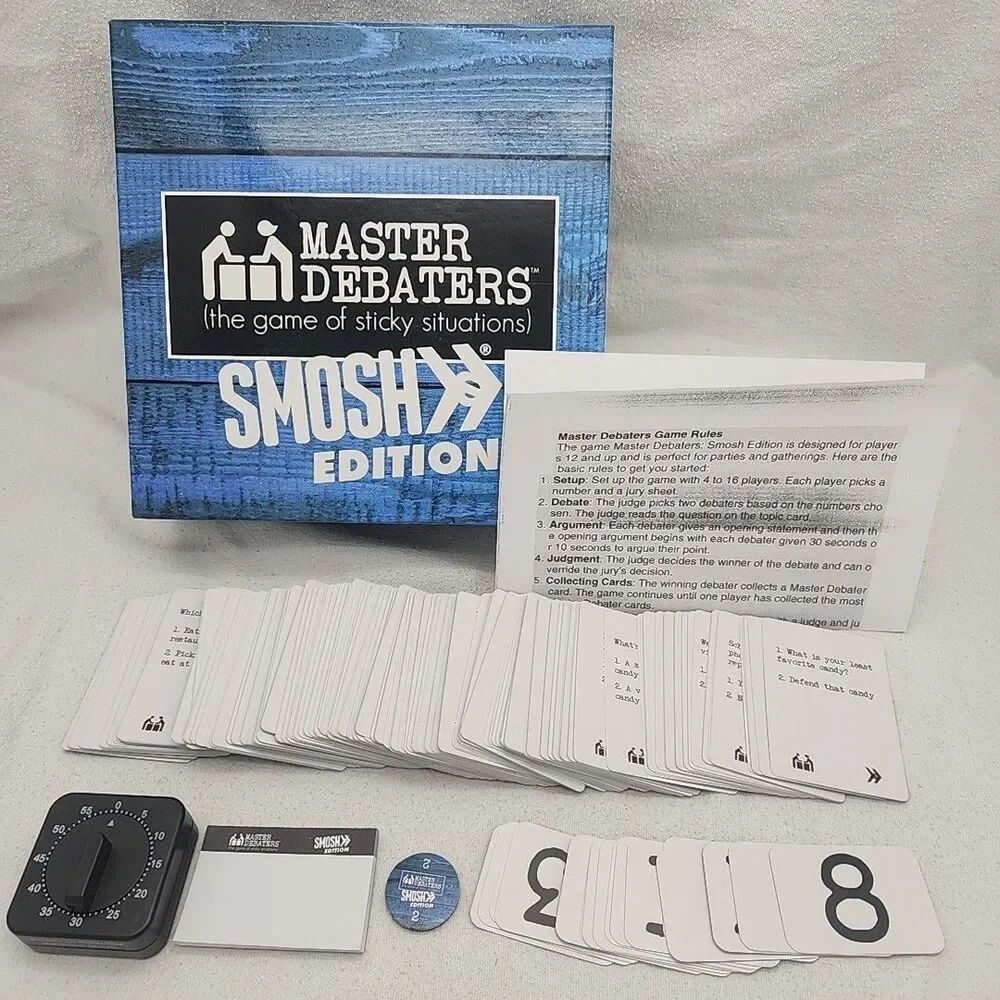 Game Master Debaters SMOSH Edition Brandable Board 266 Cards Trivia 2017